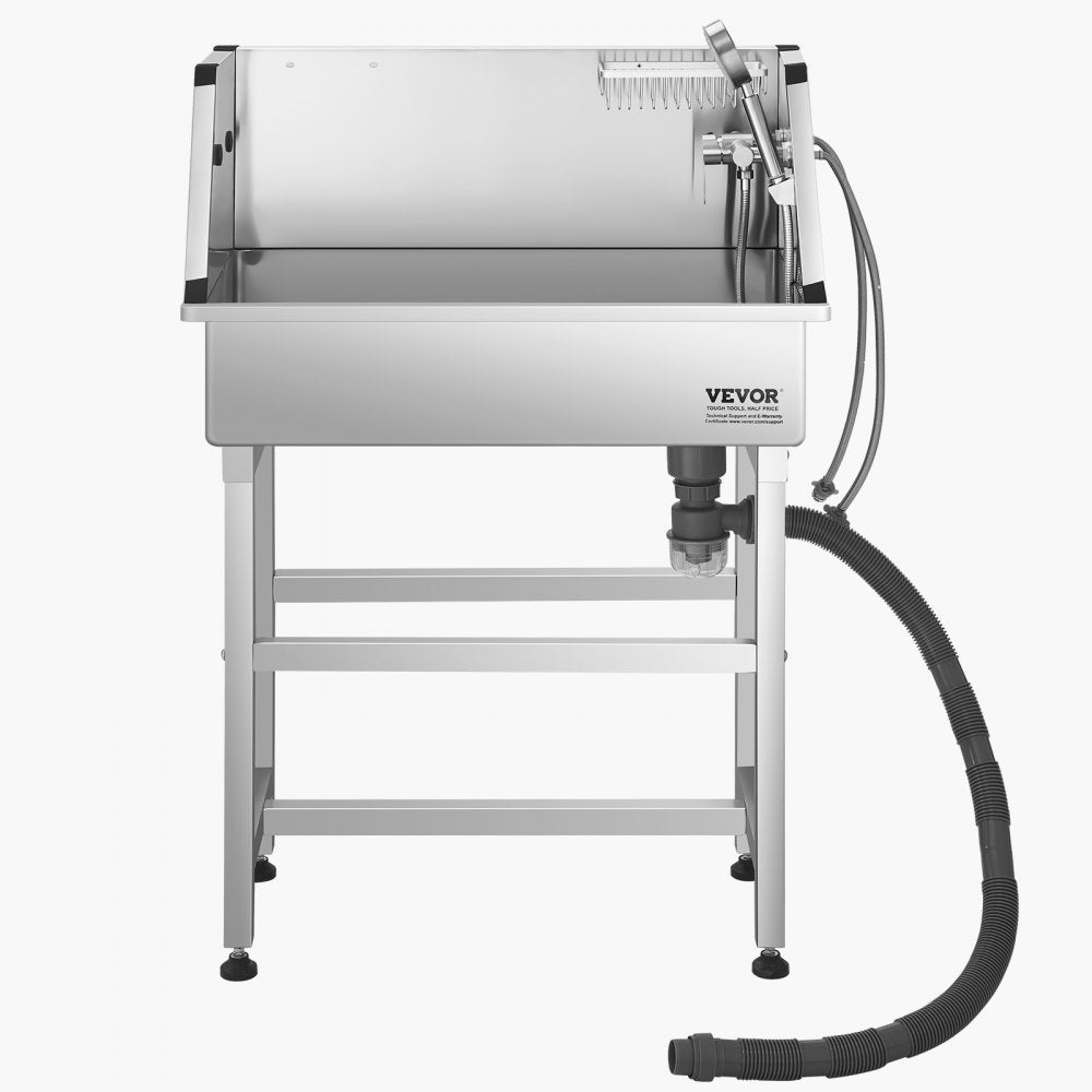 K2E01015 - 34" Stainless Steel Dog Bath Tub with No Leak Design