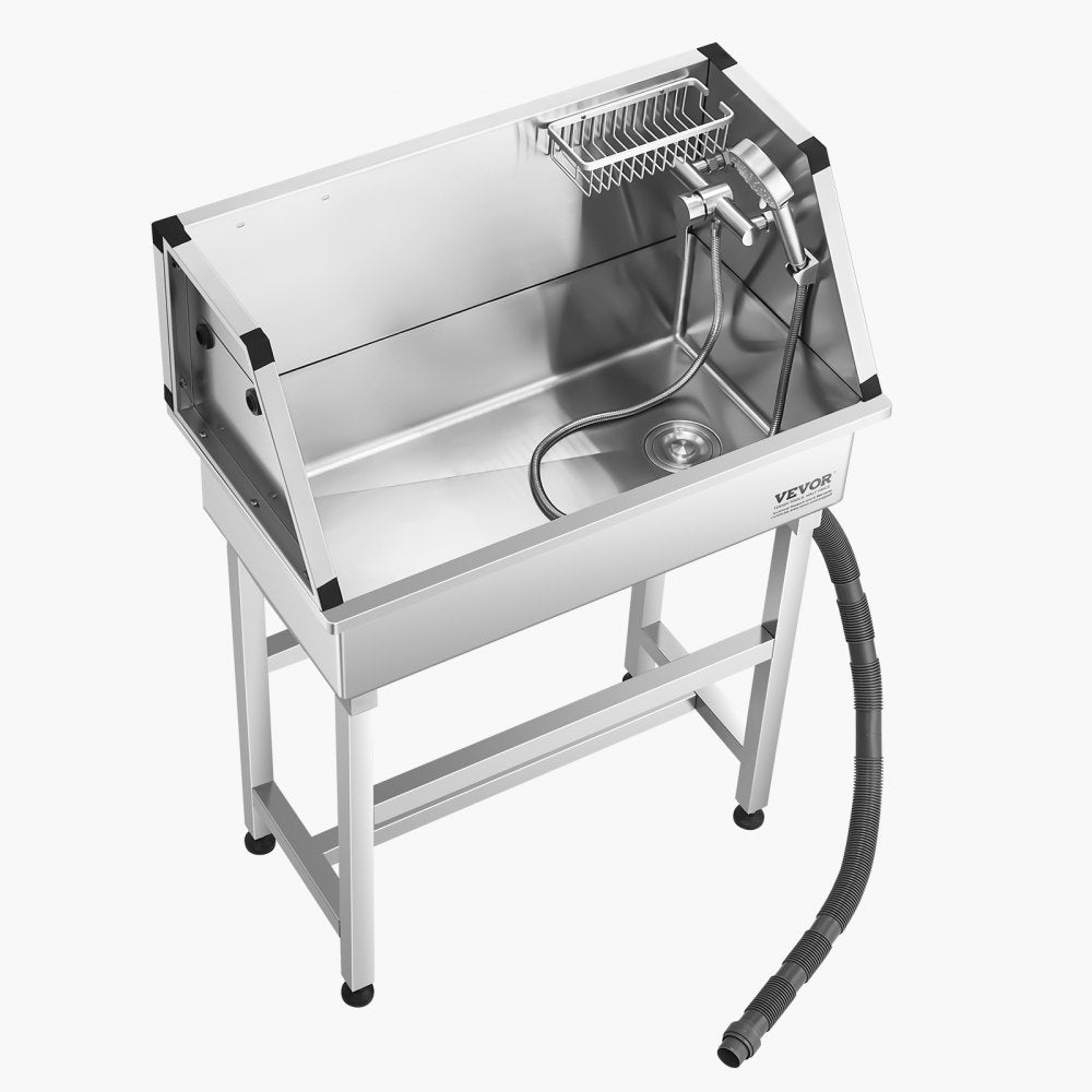 K2E01015 - 34" Stainless Steel Dog Bath Tub with No Leak Design