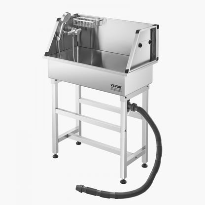 K2E01015 - 34" Stainless Steel Dog Bath Tub with No Leak Design