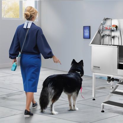K1E01018 - 38" Stainless Steel Dog Grooming Tub for All Sizes