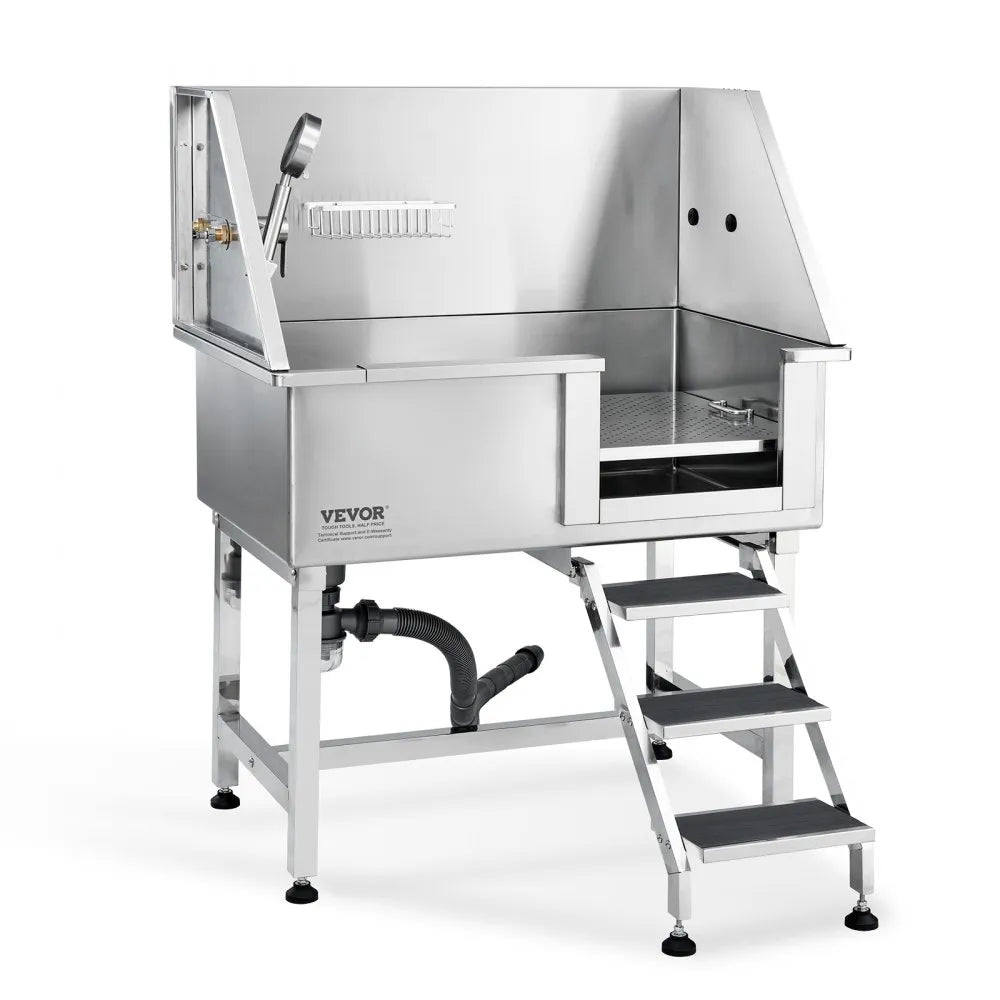 K1E01018 - 38" Stainless Steel Dog Grooming Tub for All Sizes