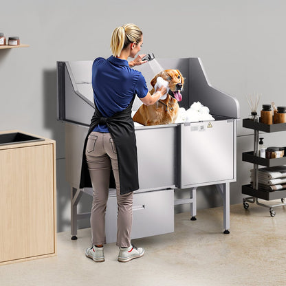 LZX-16R - Stainless Steel Dog Bath Tub with Leak-Proof Design