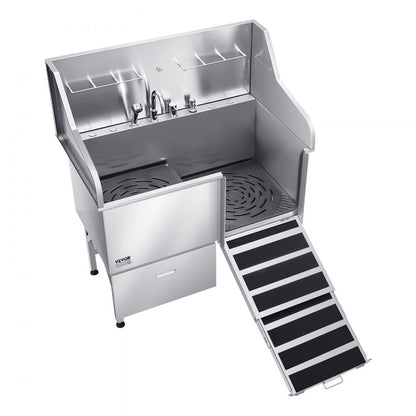 LZX-16R - Stainless Steel Dog Bath Tub with Leak-Proof Design
