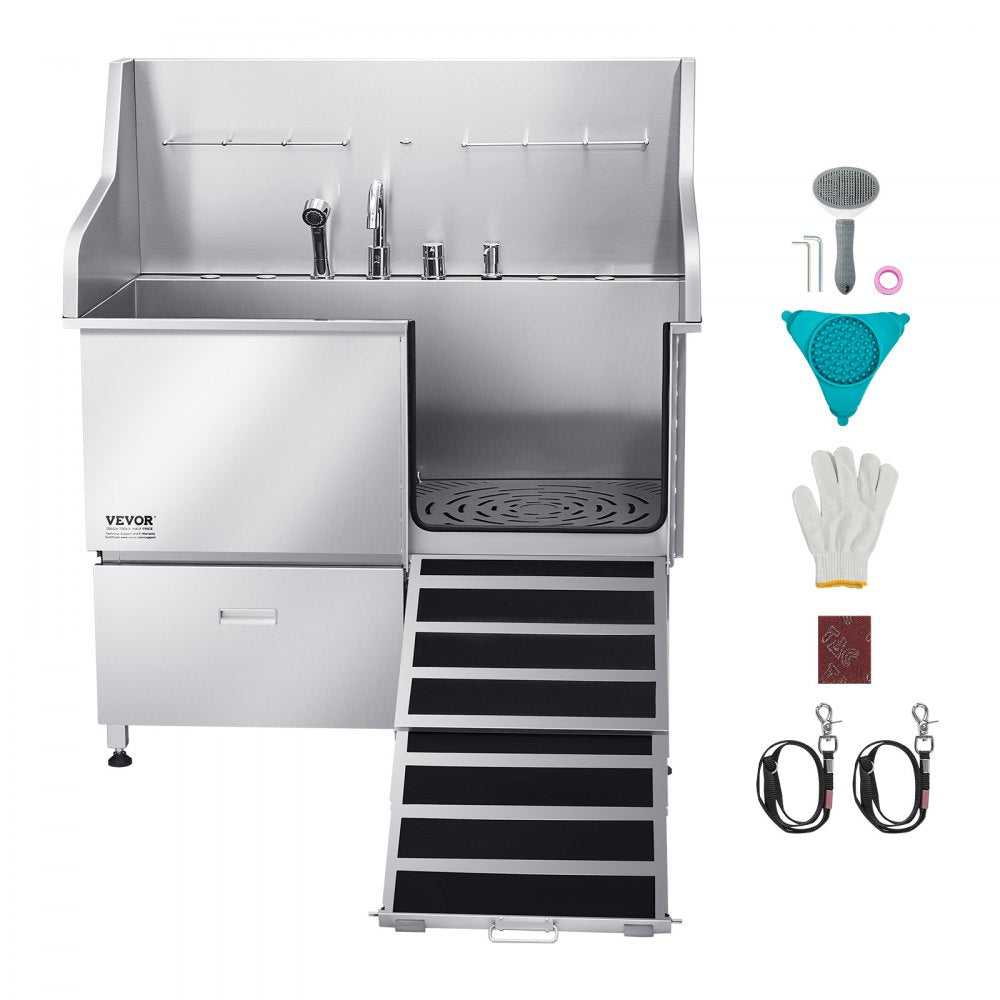 LZX-16R - Stainless Steel Dog Bath Tub with Leak-Proof Design