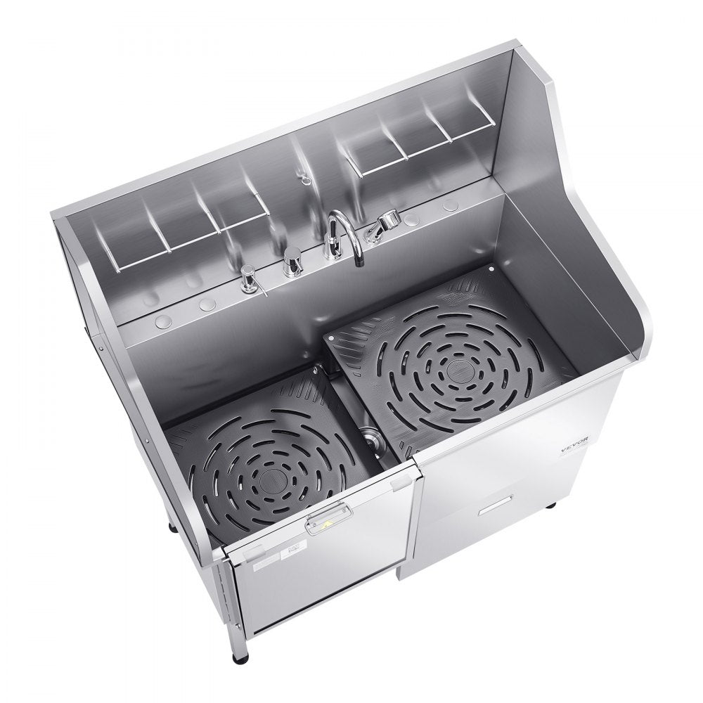 LZX-16L - 50" Stainless Steel Dog Grooming Tub with Ramp and Faucet