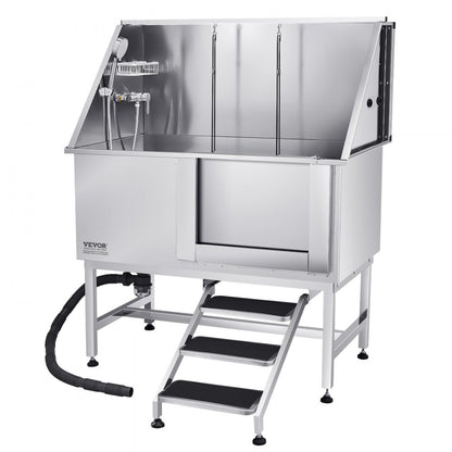 K2E01008 - 50" Stainless Steel Dog Bath Tub with Hot/Cold Faucet