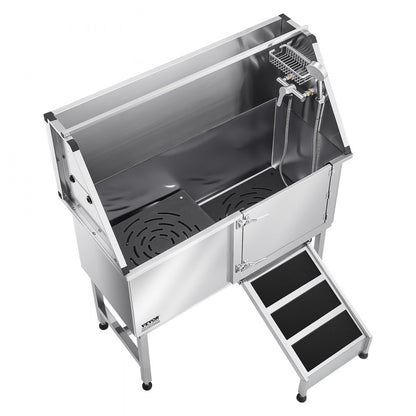 K2E01010 - Stainless Steel 50" Dog Bath Tub, Corrosion Resistant & Leak Proof