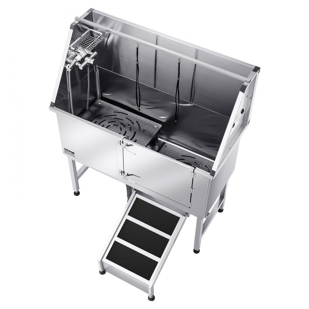 K2E01010 - Stainless Steel 50" Dog Bath Tub, Corrosion Resistant & Leak Proof