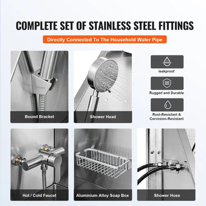 K1E01020 - 50" Stainless Steel Dog Grooming Tub with Ramp & Accessories