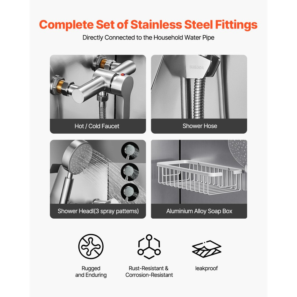 K2E01013 - 62" Stainless Steel Dog Bath Tub with Safety Ramp and Shower Head