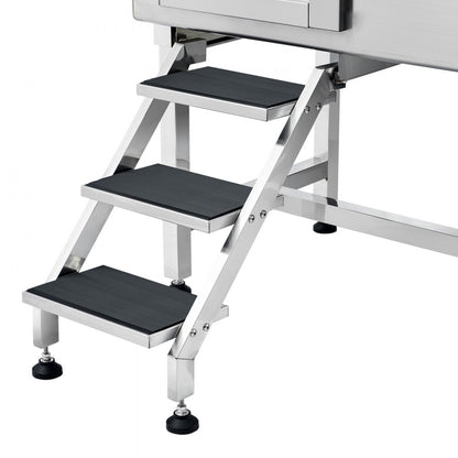 K1E01026 - Stainless Steel Pet Bathing Station with Stairs, 62" Setup Ready