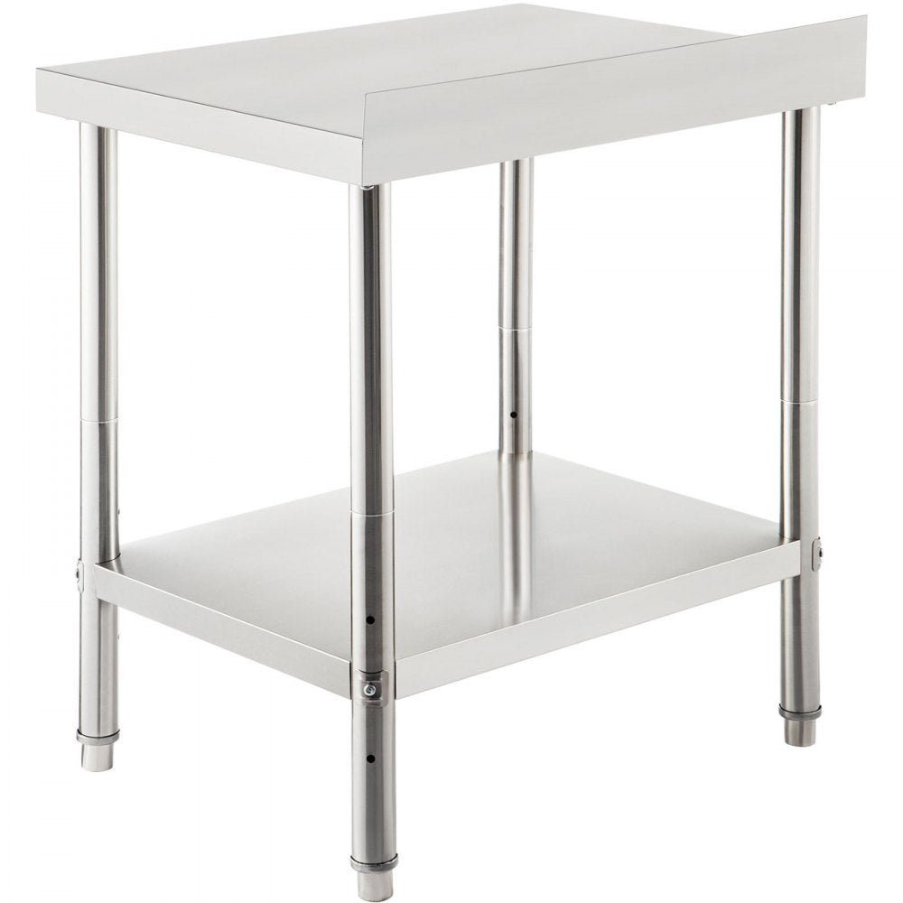 VV-SSWT-BWJL-2430 - Durable Stainless Steel Prep Table with Adjustable Undershelf