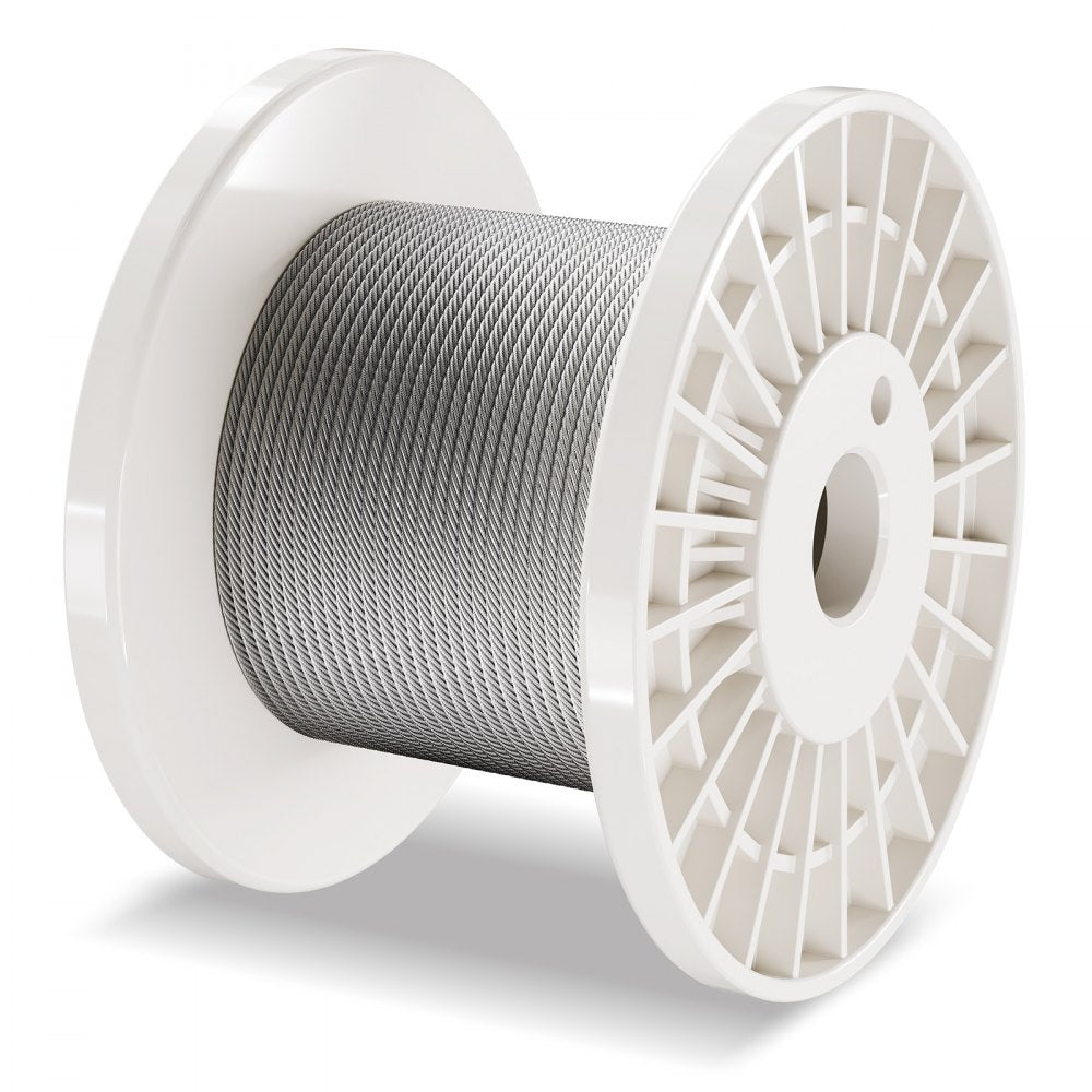 S1/8-100 - 100 ft VEVOR Stainless Steel Wire Rope for Outdoor Use
