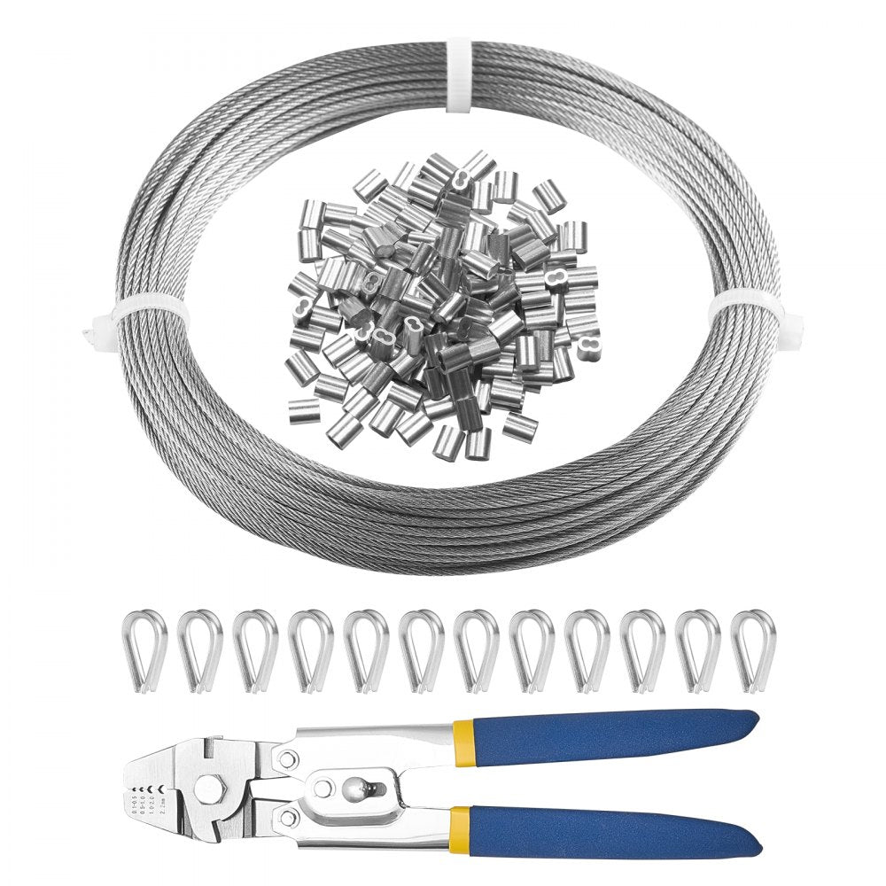 S1/16-66 - 66ft High-Strength Stainless Steel Wire Rope for Outdoor Use