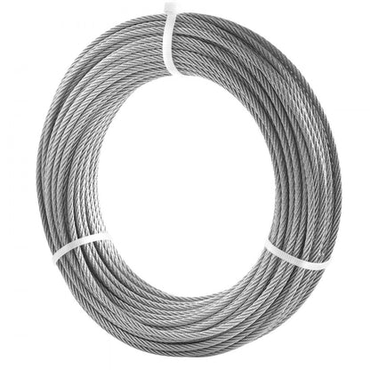 S1/8-100 - 100 ft T316 Stainless Steel Wire Rope for Outdoor Use