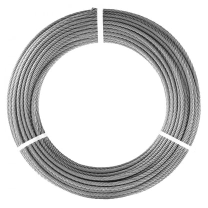 S1/8-100 - 100 ft T316 Stainless Steel Wire Rope for Outdoor Use