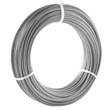 S1/8-100 - 100 ft T316 Stainless Steel Wire Rope for Outdoor Use