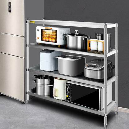 010592719608 - 4-Tier Stainless Steel Shelf 60x18.5 Inch with 330 lbs Capacity