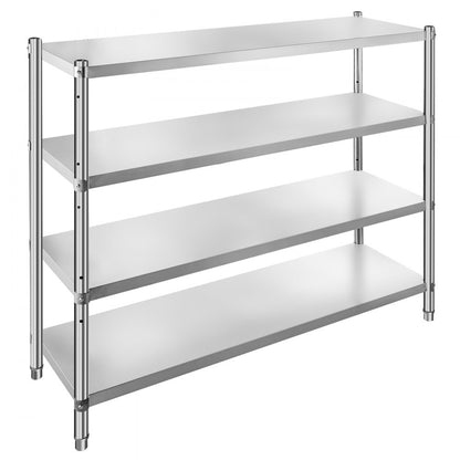 010592719608 - 4-Tier Stainless Steel Shelf 60x18.5 Inch with 330 lbs Capacity