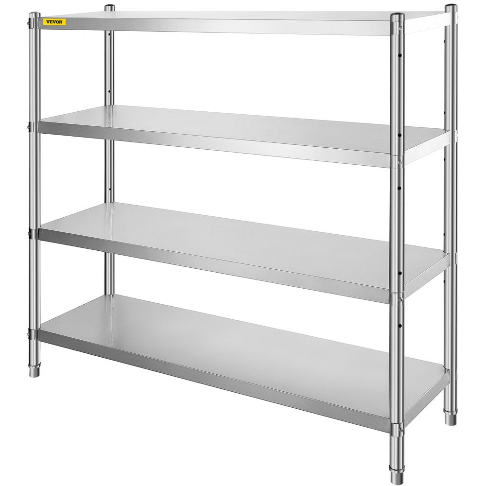 010592719608 - 4-Tier Stainless Steel Shelf 60x18.5 Inch with 330 lbs Capacity