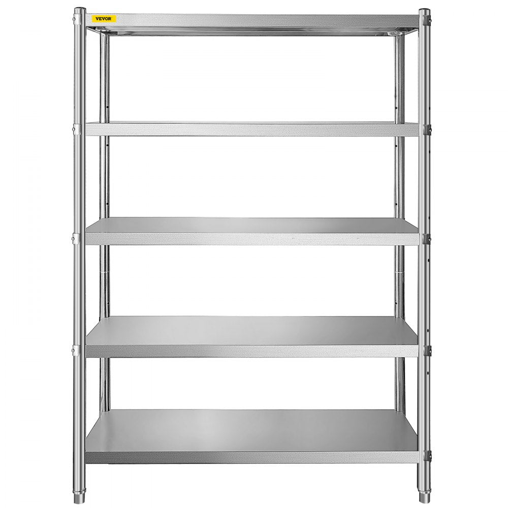 010943191812 - 5-Tier Stainless Steel Shelf, 47.5x18 Inch, 330 lbs per Tier