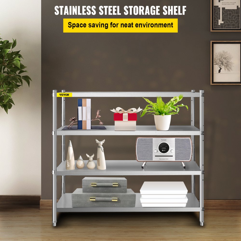 VV-SSS-4-72 - 4-Tier Stainless Steel Shelf with 330 lbs Capacity