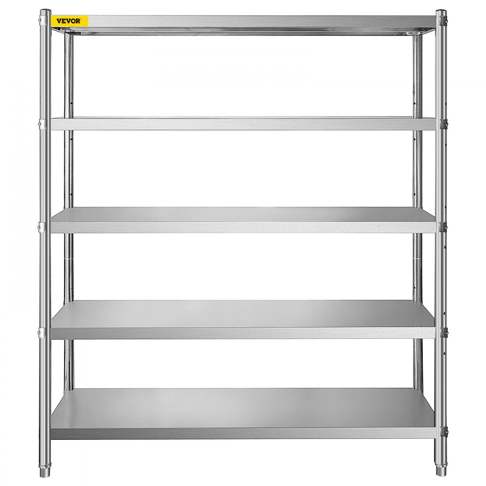 VV-SSS-5-72 - Heavy-Duty 5-Tier Stainless Steel Shelf for Kitchen & Garage