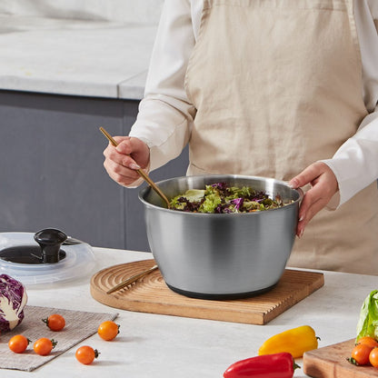 TF901S - 4.5L Stainless Steel Salad Spinner with Non-Slip Base