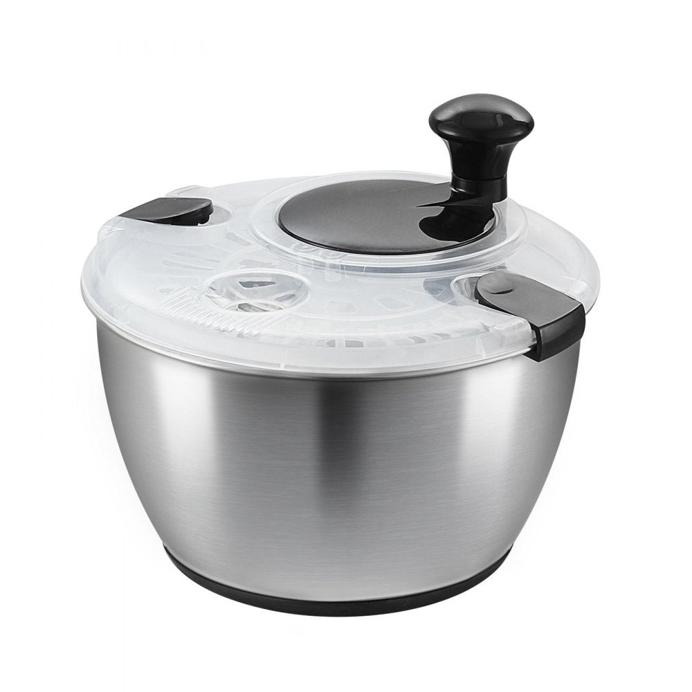 TF901S - 4.5L Stainless Steel Salad Spinner with Non-Slip Base