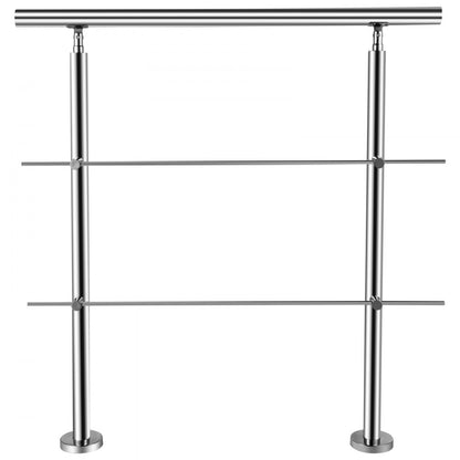 010319943911 - Easy Install Stainless Steel Handrail with 2 Cross Bars