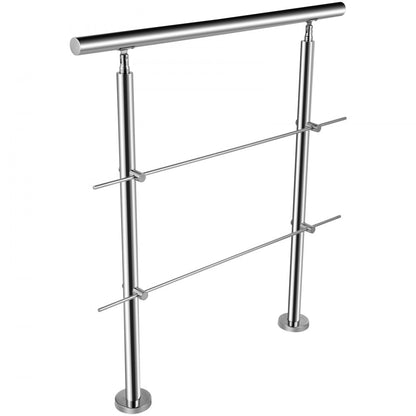 010319943911 - Easy Install Stainless Steel Handrail with 2 Cross Bars