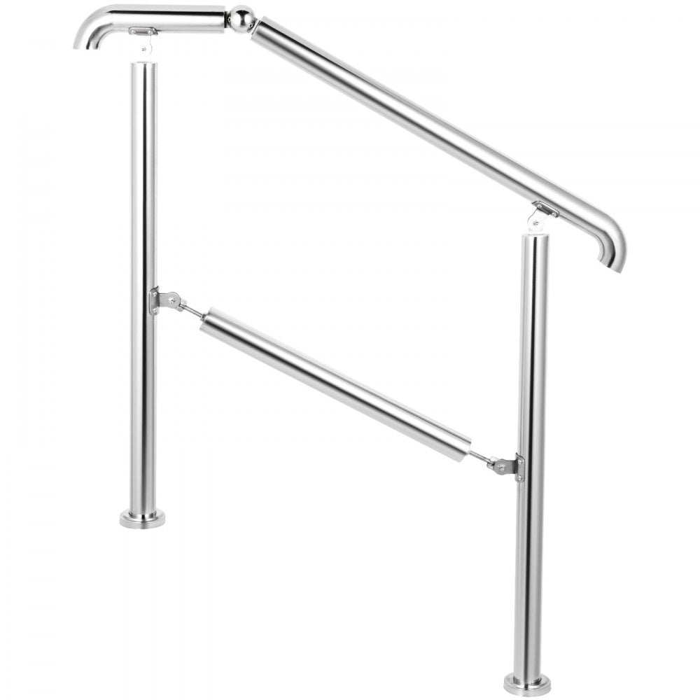BXG-3STEP - Adjustable 304 Stainless Steel Handrail for 2-3 Steps, 441 lbs Capacity