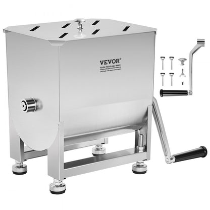 BMM10 - 15 lb Stainless Steel Manual Meat Mixer for Easy Batch Mixing