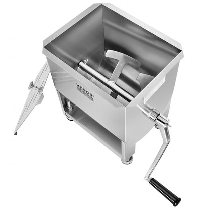 BMM10 - 15 lb Stainless Steel Manual Meat Mixer for Easy Batch Mixing