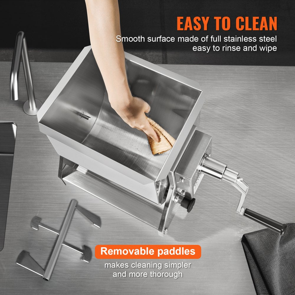 BME30-T - 60lb Stainless Steel Manual Meat Mixer with Tilt Design