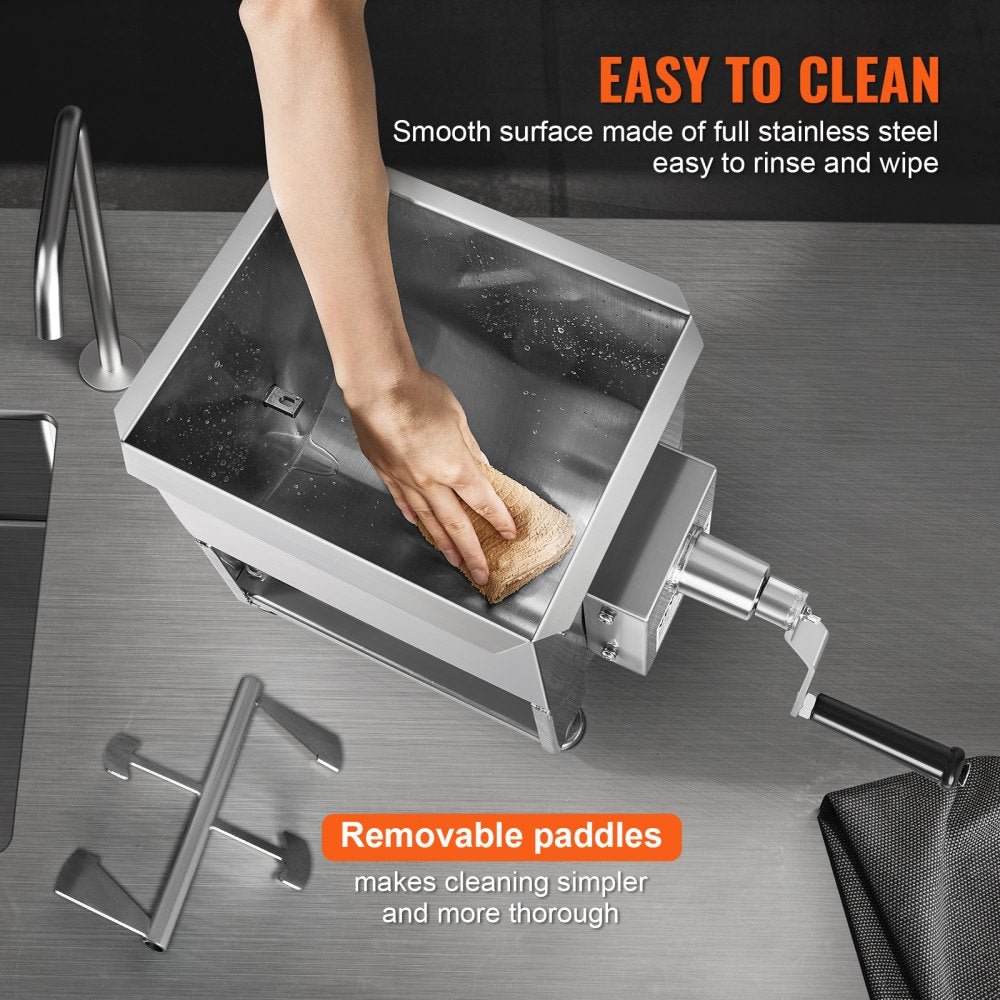 BME40 - 80 lb Stainless Steel Manual Meat Mixer for Efficient Mixing