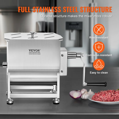 BME40 - 80 lb Stainless Steel Manual Meat Mixer for Efficient Mixing