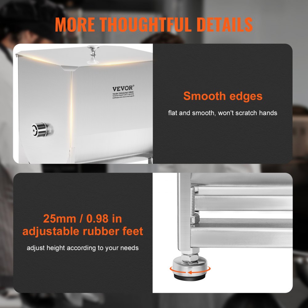 BME60 - 120 lb Stainless Steel Meat Mixer for Sausage and Feed