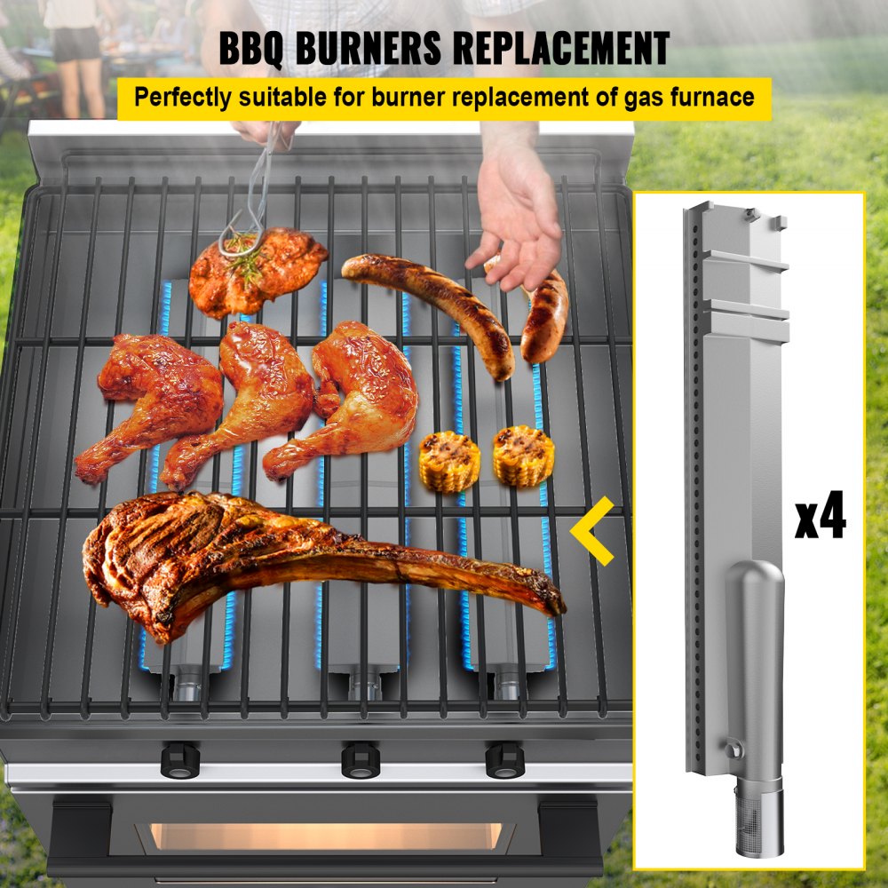 VV-TXBXGTDRSQ4-406MM - 15.9" Stainless Steel Grill Burner for Perfect BBQ Flame