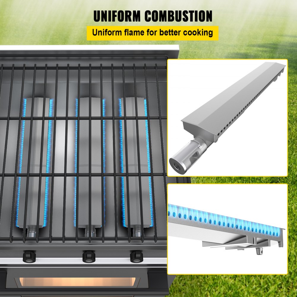 VV-TXBXGTDRSQ4-406MM - 15.9" Stainless Steel Grill Burner for Perfect BBQ Flame