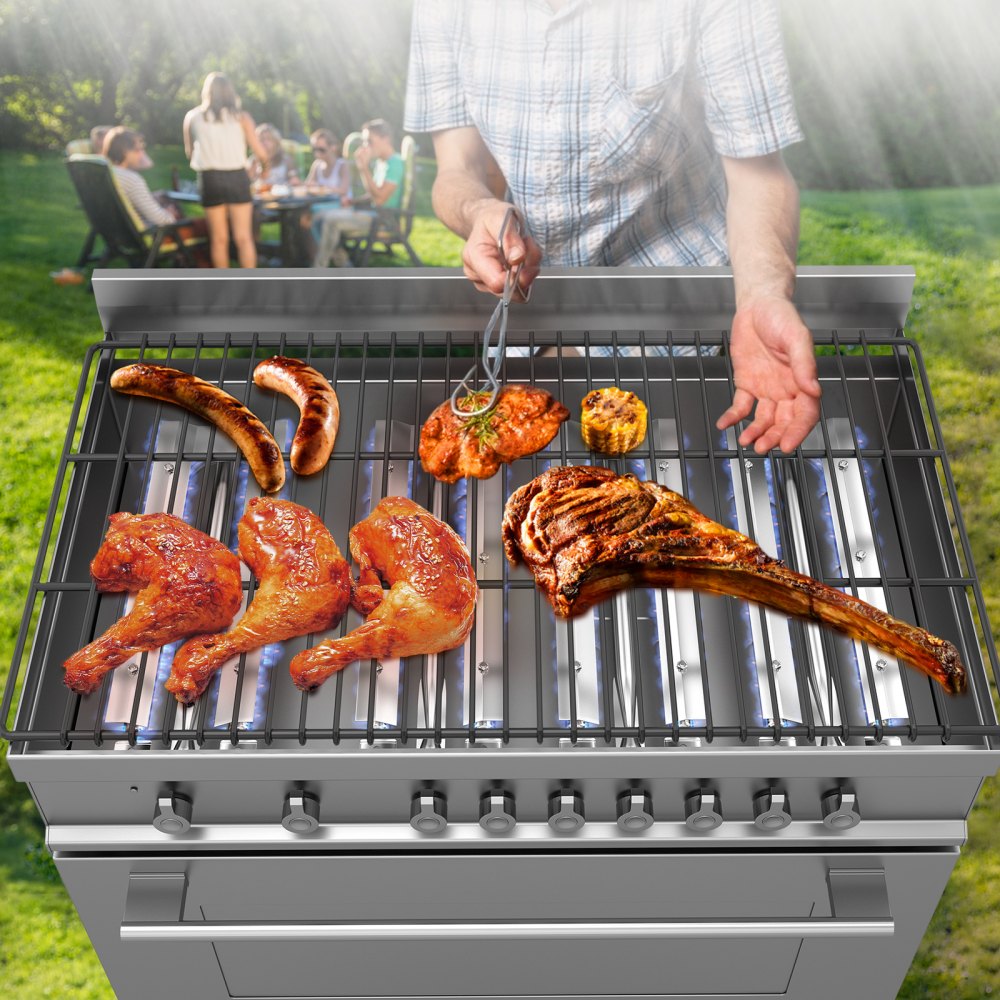 VV-UXBXGTDRSQ3-540MM - Stainless Steel U Burner, 21.7" x 6.9" for Grills