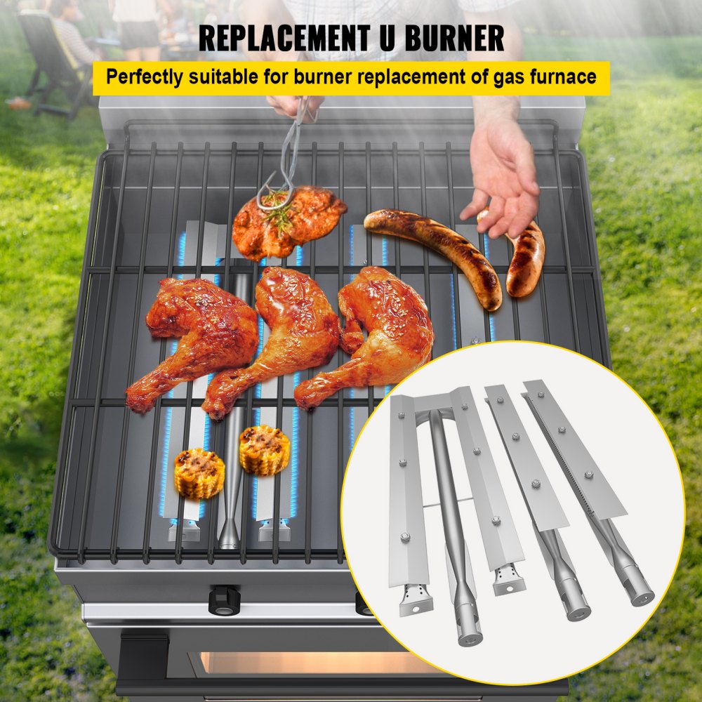 VV-UTXBXGTDRSQ3-540MM - Durable 3-in-1 BBQ Burner Replacement for Even Cooking
