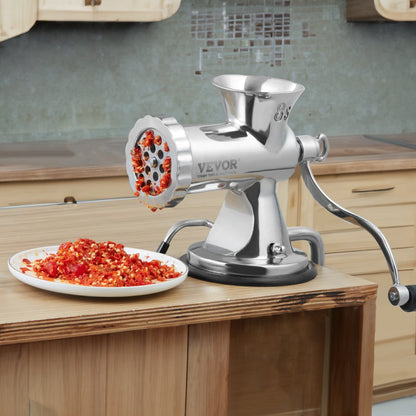 S#8 - Durable 304 Stainless Steel Manual Meat Grinder with Suction Cup Stability