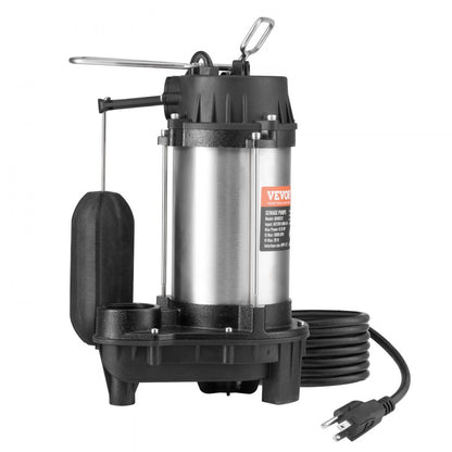 Q600212 - Powerful 0.75HP VEVOR Sewage Pump, 5000GPH, 28ft Lift
