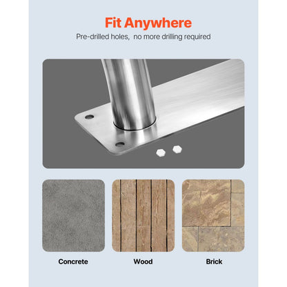 VV-YCFS-SZDT 30X30YC 2PCS - Stainless Steel Pool Handrail with 1.6ft Grip