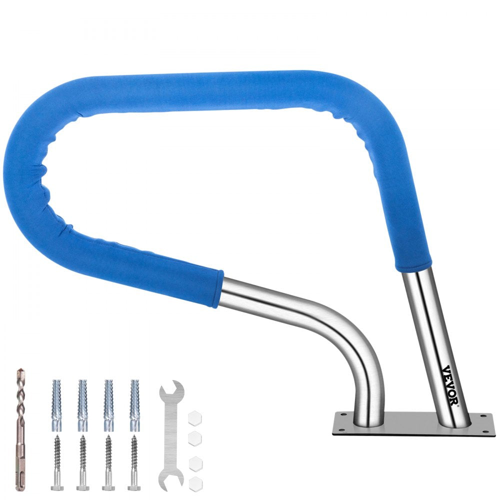 010994077009 - 30x22 Stainless Steel Pool Rail with Grip Cover, 250 lbs Capacity