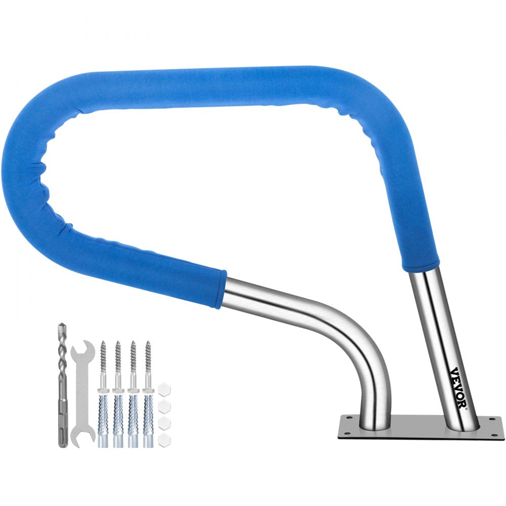 010822870375 - 32"L Rust-Proof Stainless Steel Pool Rail with Grip Cover