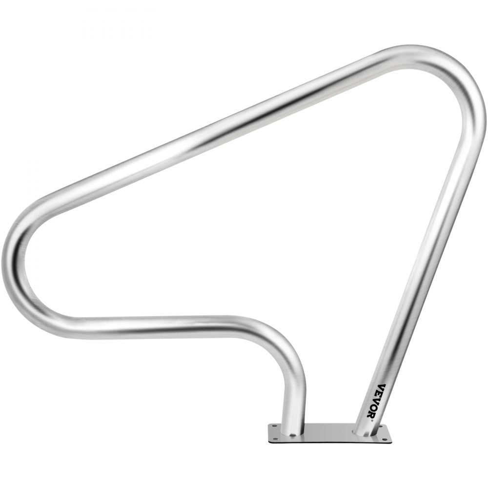 010941305183 - 39"L Stainless Steel Pool Handrail with Blue Grip Cover