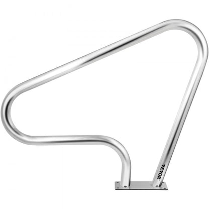 010941305183 - 39"L Stainless Steel Pool Handrail with Blue Grip Cover