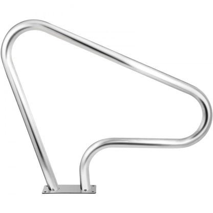 010941305183 - 39"L Stainless Steel Pool Handrail with Blue Grip Cover